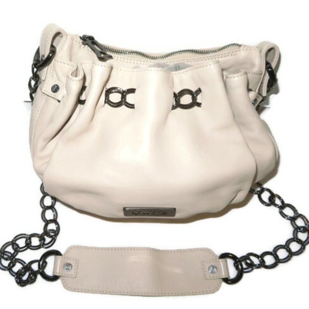 Galliano Shoulder Ivory Nappa Leather Bag